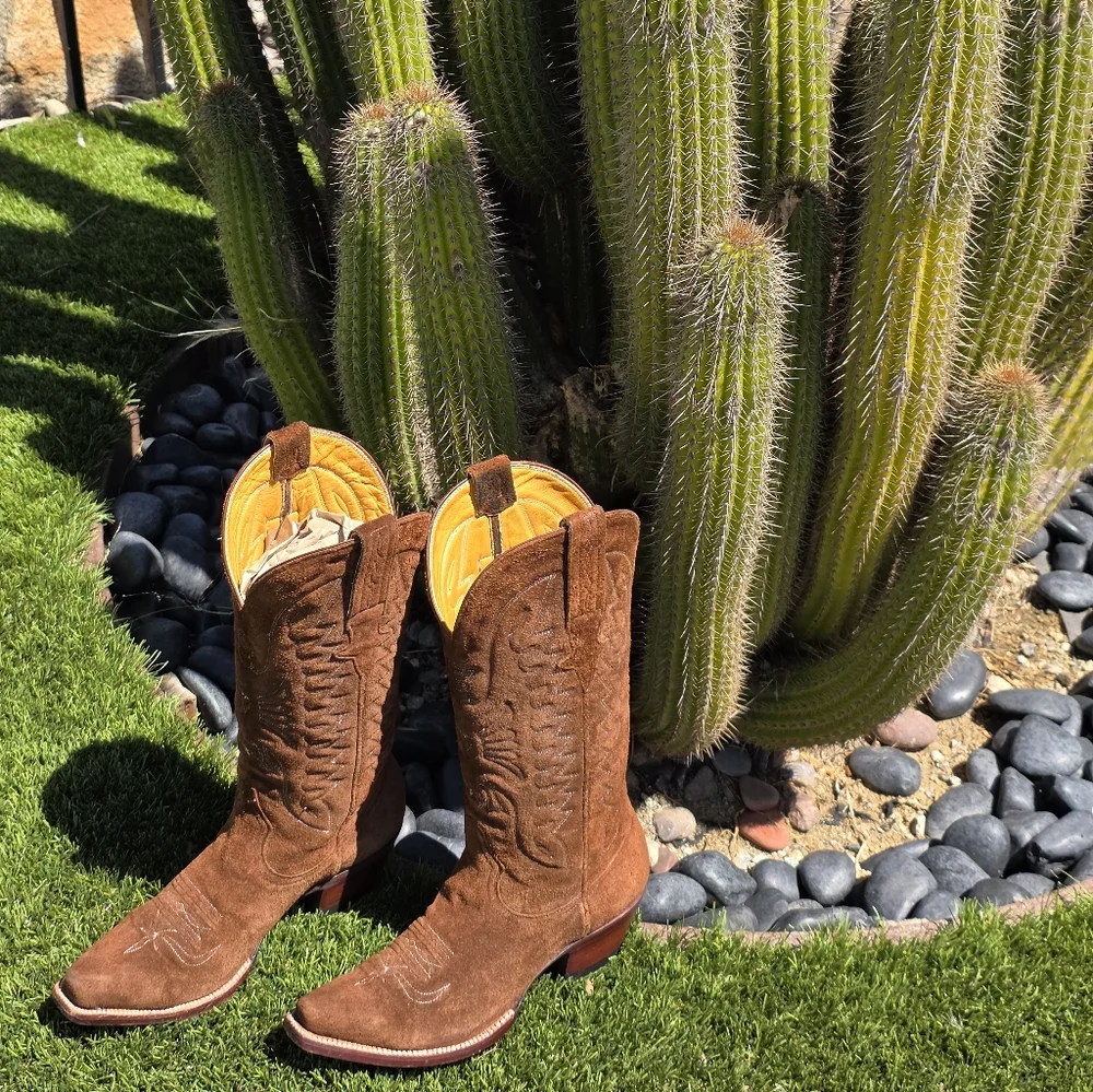 Heritage Boot Company - Womens Suede Western Cowboy Boots - Picture 2 of 10